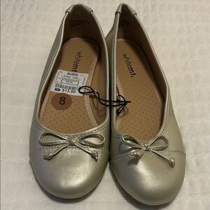 White Mountain Metallic Gold Ballet Flats